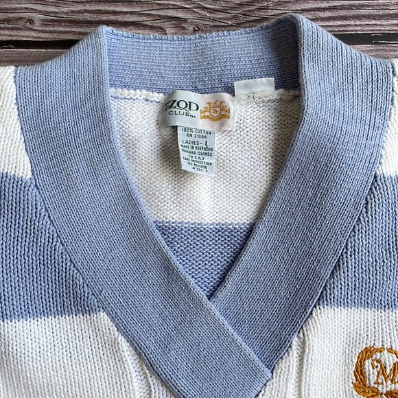 VINTAGE | IZOD preppy striped sweater vest - Picture 2 of 10